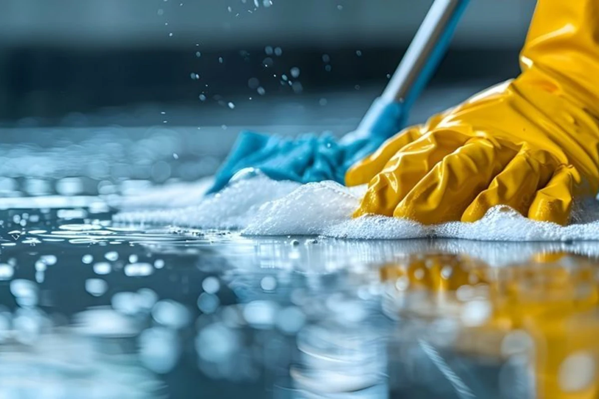Intensive Bodenreinigung mit Schaum – Grundreinigung in Rosenheim